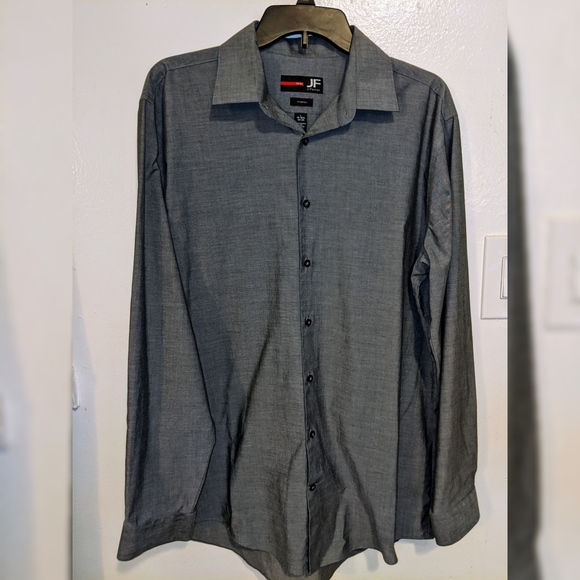 ‼️‼️J. Ferrar Slim/Stretch Mens Button Down | Grey - Picture 1 of 4